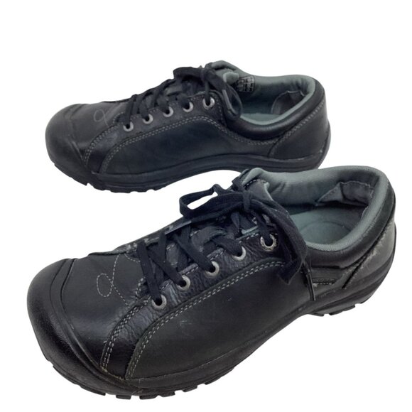 Keen Briggs ll Nubuck Leather Womens 8.5 Black Leather Loafers Sneakers - Picture 1 of 12